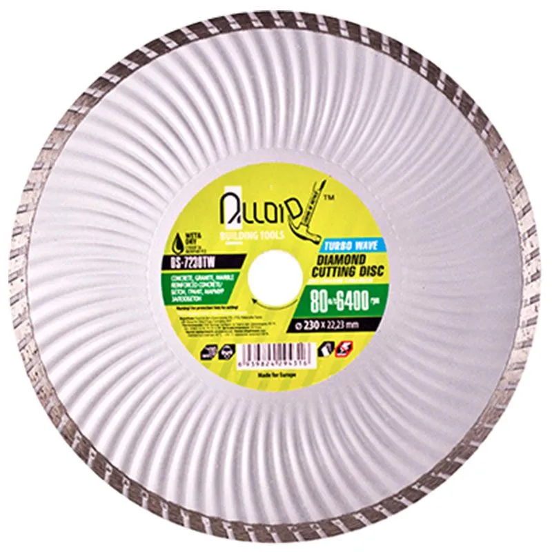 Диск алмазний відрізний Alloid Turbo Wave, 230 х 22,2 мм, DS-7230TW(25) купити недорого в Україні, фото 1
