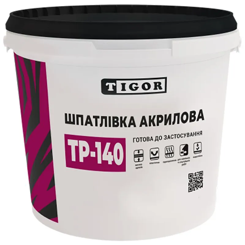 Шпаклівка акрилова Tigor TP-140, 24 кг купити недорого в Україні, фото 1