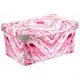 Кошик з кришкою Violet House Decor Marble Red, 10 л, фото 1 Кошик з кришкою Violet House Decor Marble Red, 10 л купити недорого в Україні, фото 1