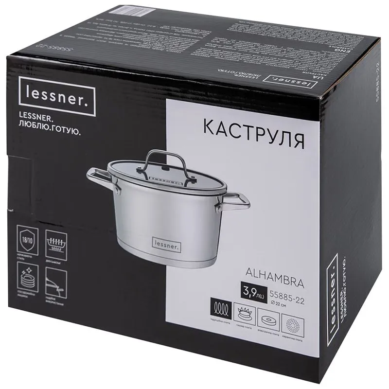 Каструля Lessner Alhambra, 22 см, 3,9 л купити недорого в Україні, фото 2