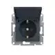 Розетка Schneider Electric Asfora, з кришкою, антрацит, EPH3100171, фото 1 Розетка Schneider Electric Asfora, з кришкою, антрацит, EPH3100171 купити недорого в Україні, фото 1