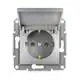 Розетка Schneider Electric Asfora, з кришкою, алюміній, EPH3100161, фото 1 Розетка Schneider Electric Asfora, з кришкою, алюміній, EPH3100161 купити недорого в Україні, фото 1