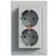 Розетка Schneider Electric Asfora, подвійна, з заземленням, алюміній, EPH9900161, фото 1 Розетка Schneider Electric Asfora, подвійна, з заземленням, алюміній, EPH9900161 купити недорого в Україні, фото 1
