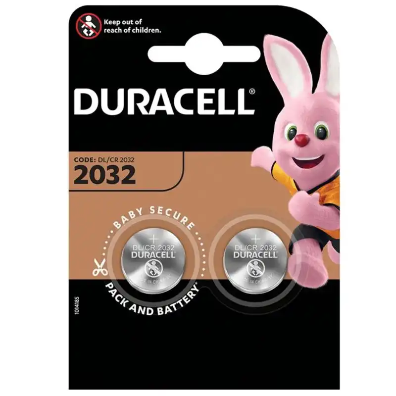 Батарейки Duracell 2032, 3V, 2 шт., 5004349 купити недорого в Україні, фото 1