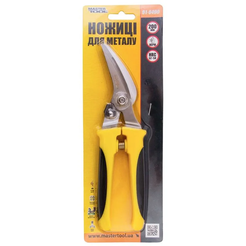 Ножиці по металу Master Tool, 200 мм, 01-0400 купити недорого в Україні, фото 2