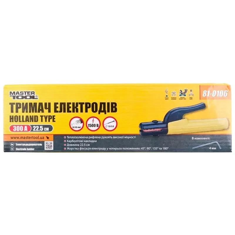 Тримач електродів Master Tool Holland type, 300 А, 81-0106 купити недорого в Україні, фото 1