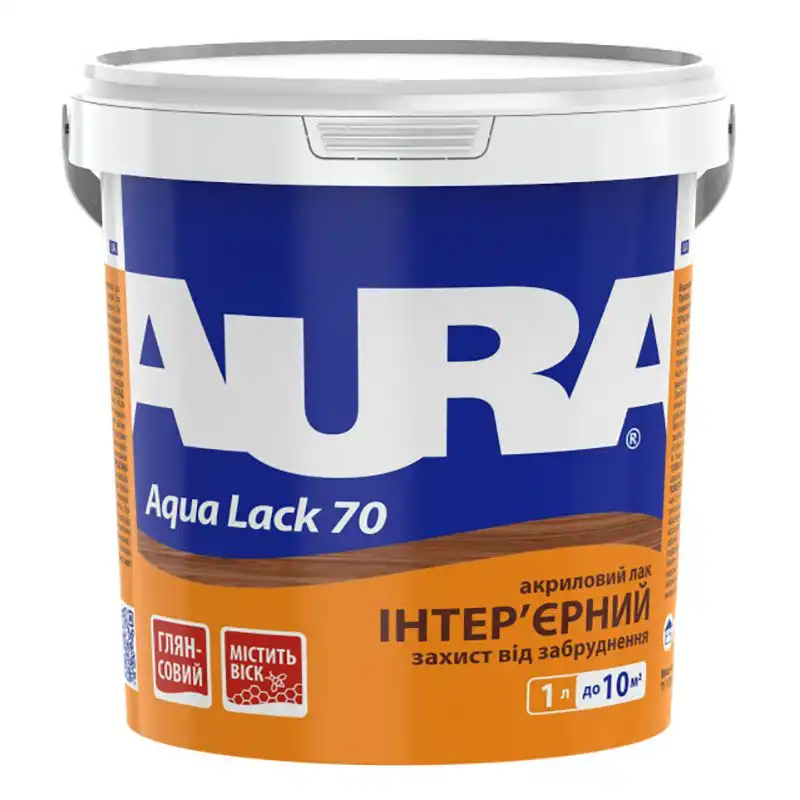 Лак акриловий Aura Aqua Lack 70, 1 л купити недорого в Україні, фото 1