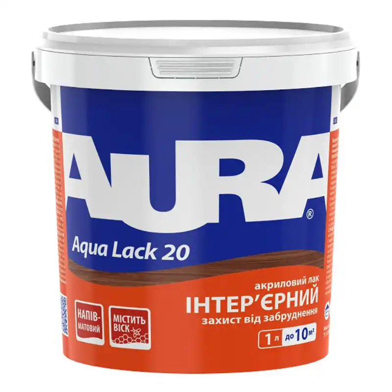 Лак акриловий Aura Aqua Lack 20, 1 л купити недорого в Україні, фото 1