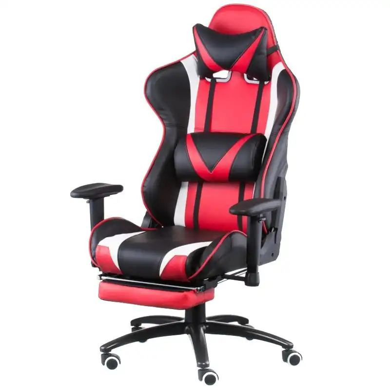 Кресло офисное Special4You ExtremeRace with footrest black/red/white, E4978 купить недорого в Украине, фото 1