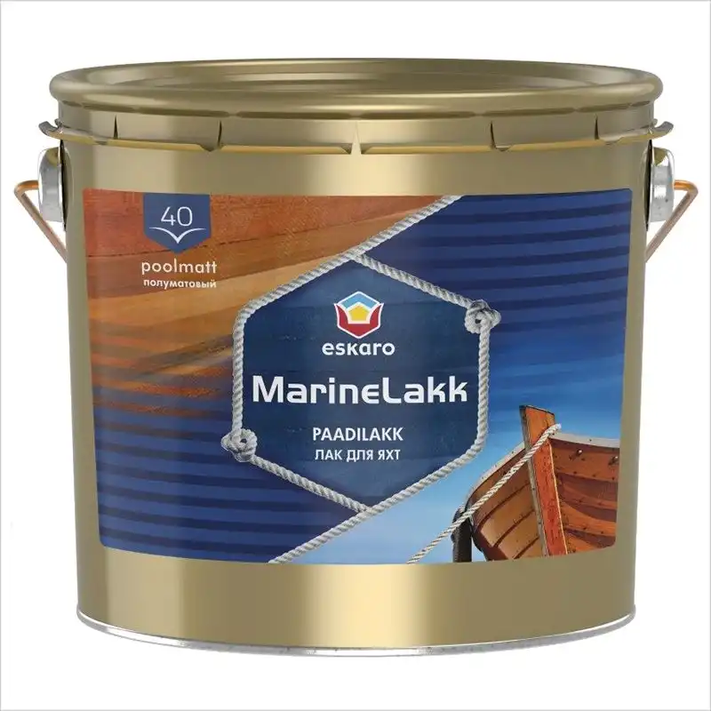 Лак яхтний Eskaro Marine Lakk, 2,4 л, напівматовий купити недорого в Україні, фото 1