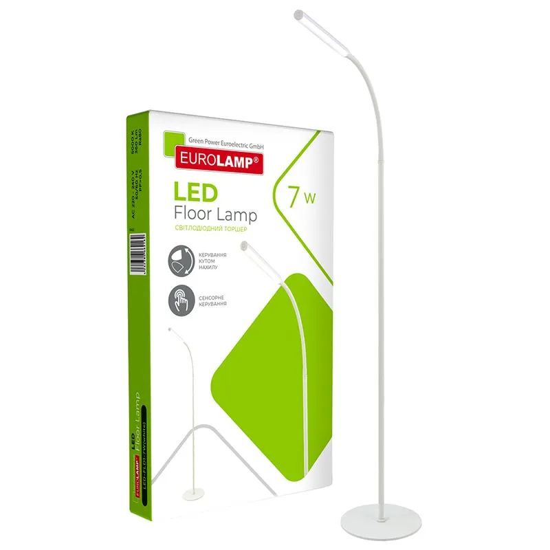 Торшер Eurolamp, білий, LED-FLD1-7W(white) купити недорого в Україні, фото 1