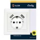 Розетка Elcor Emily 9215, 2 USB, білий, 211594 купити недорого в Україні, фото 1