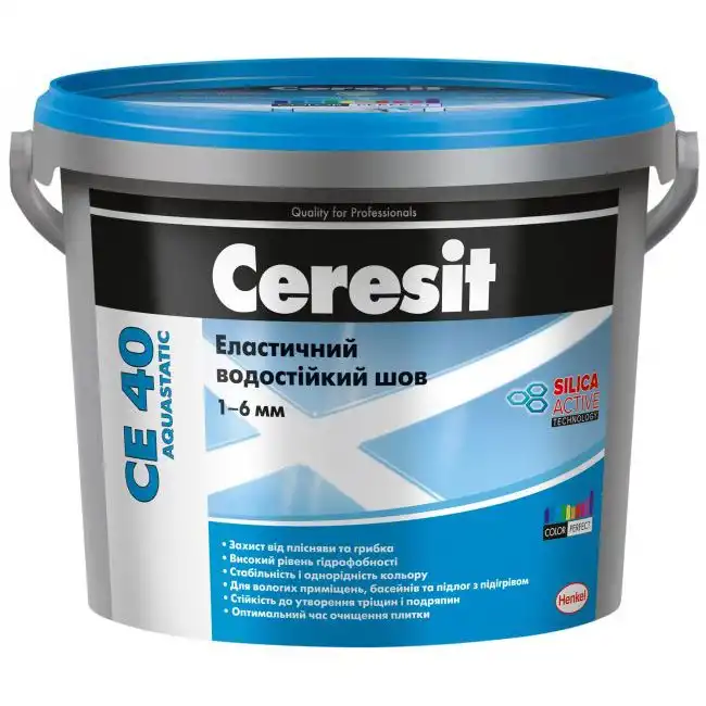 Заполнитель швов Ceresit CE-40 Aquastatic, 5 кг, натура 41 купить недорого в Украине, фото 1