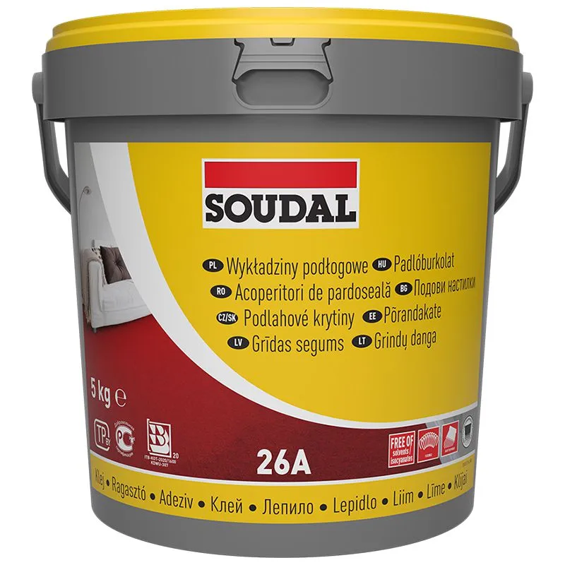 Клей для напольных покрытий Soudal 26A, 5 кг купить недорого в Украине, фото 1