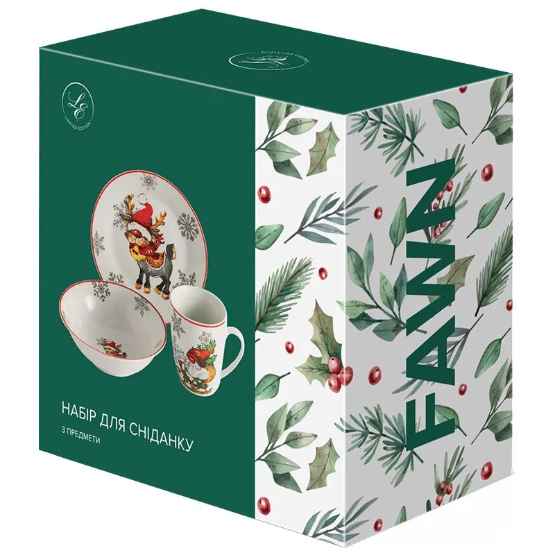 Набор детской посуды Limited Edition NY Fawn, 3 шт, 7133568, фото 349930 Набор детской посуды Limited Edition NY Fawn, 3 шт, 7133568 купить недорого в Украине, фото 349930