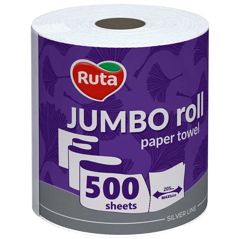 Паперовий рушник Ruta Jumbo Roll, 2 шари, 500 відривів купити недорого в Україні, фото 1