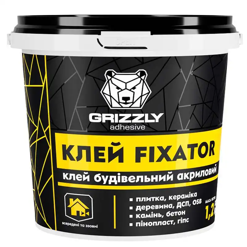 Клей строительный Grizzly Fixator, 1,2 кг купить недорого в Украине, фото 1