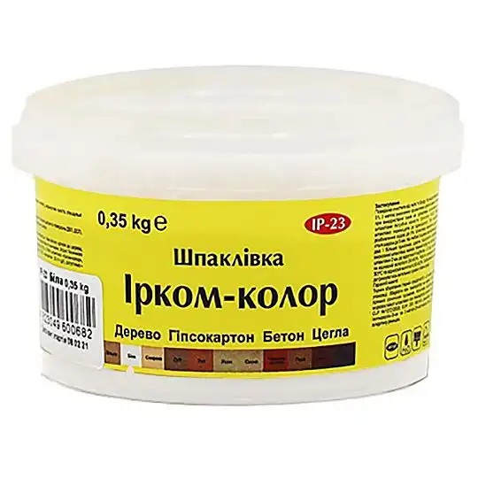 Шпаклівка для дерева Ірком IP-23, 0,35 кг, біла купити недорого в Україні, фото 1