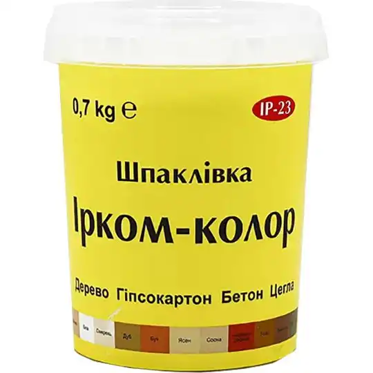 Шпаклівка для дерева Ірком ІР-23, 0,7 кг, біла купити недорого в Україні, фото 1