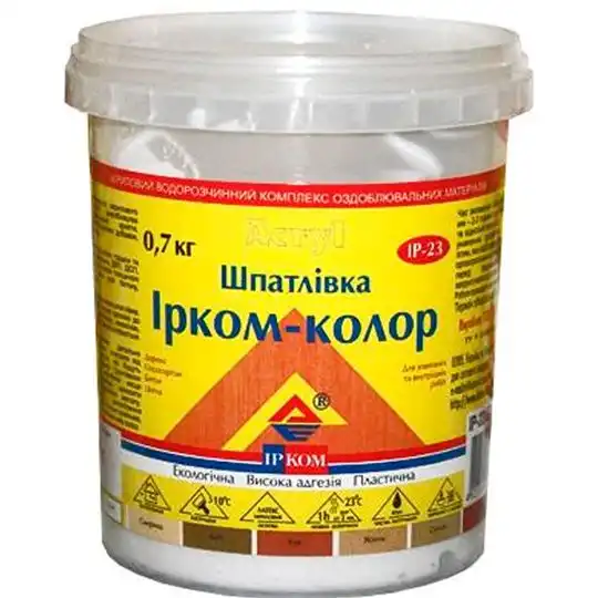 Шпаклівка для дерева Ірком ІР-23, 0,7 кг, дуб купити недорого в Україні, фото 2