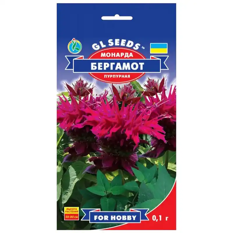 Насіння квітів бергамоту-монарди GL Seeds For Hobby, Бергамот, 0,1 г купити недорого в Україні, фото 1