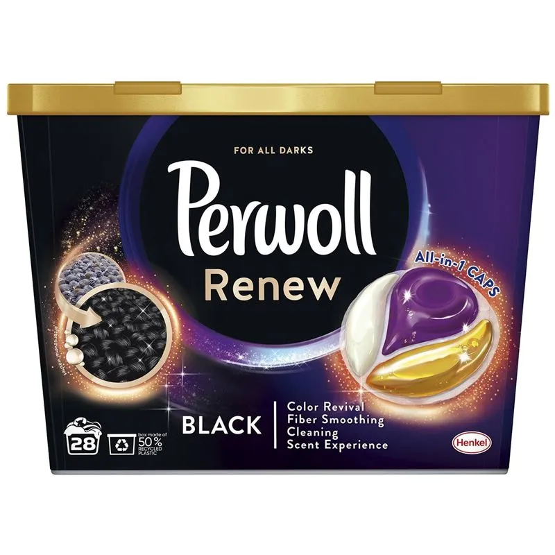 Капсули для прання Perwoll Renew Black длятемних та чорних речей, 28 шт купити недорого в Україні, фото 1