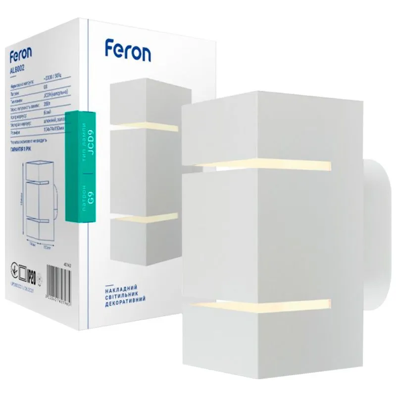Накладной светильник Feron AL8002, G9, белый, 7367 купить недорого в Украине, фото 2