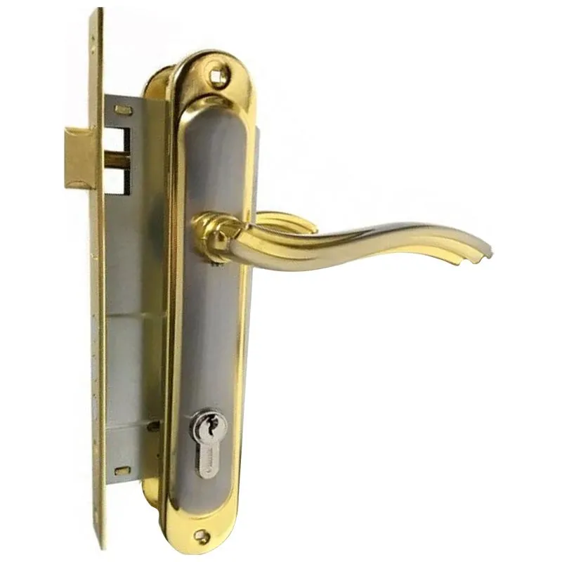 Комплект врезного замка UniLock 85-160-SN/GP, 85 мм, матовый никель/золото купить недорого в Украине, фото 1