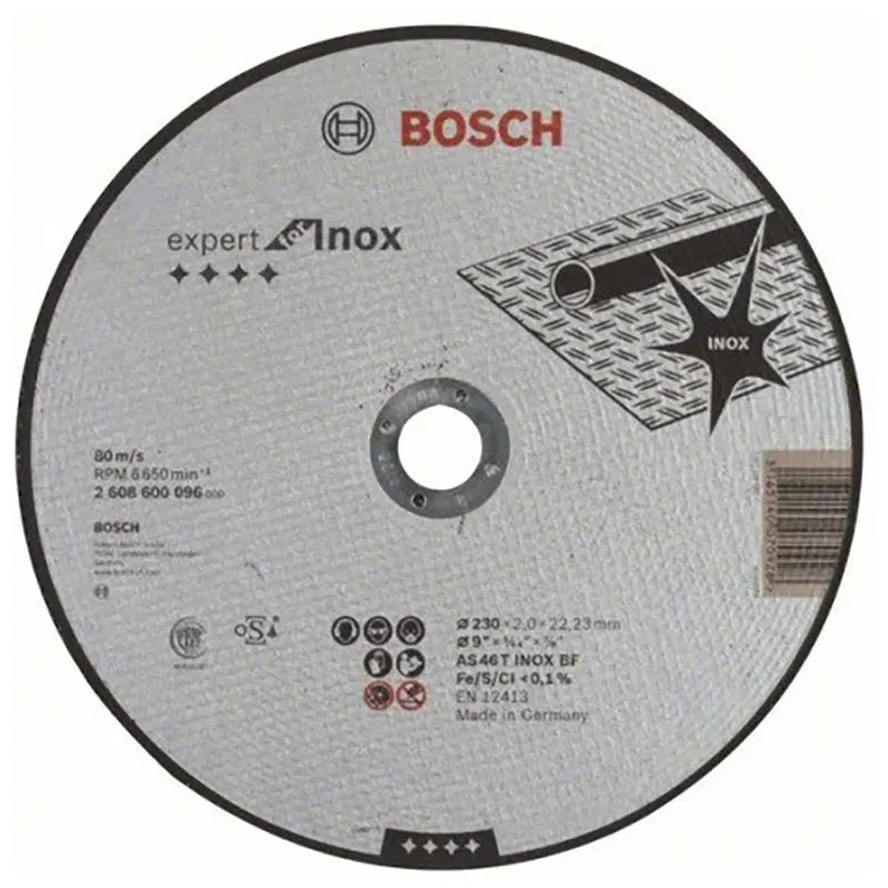 Диск відрізний Bosch Inox, 230х2х22,2 мм, 2608600096 купити недорого в Україні, фото 1