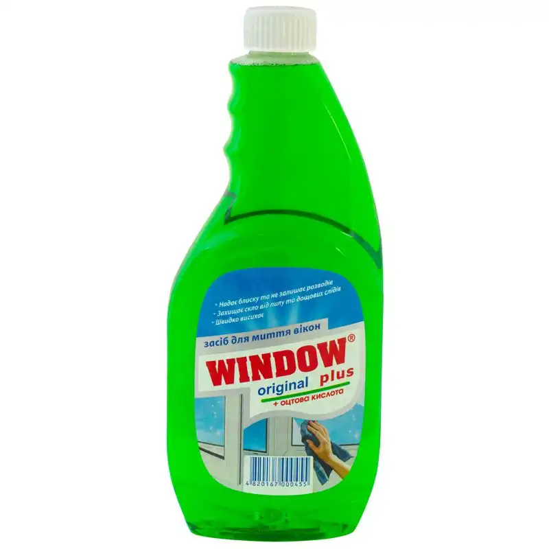 Запаска для миття вікон Window Plus, 500 мл, зелений купити недорого в Україні, фото 1