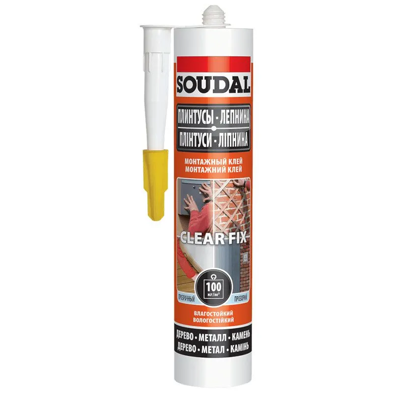 Клей монтажний Soudal Clear Fix, 280 мл, прозорий, 1201130023 купити недорого в Україні, фото 1