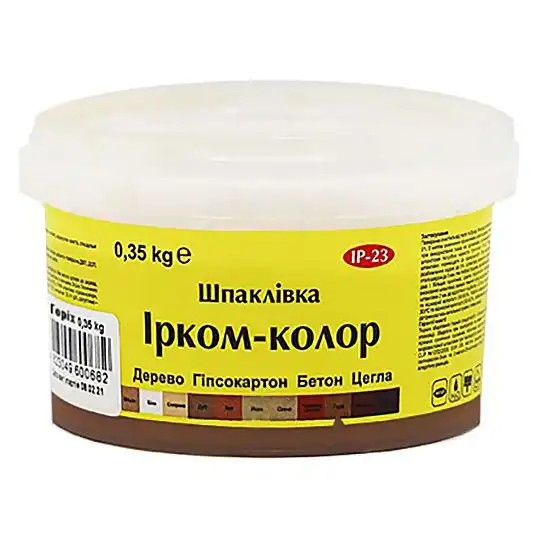 Шпаклівка для дерева Ірком ІР-23, 0,35 кг, горіх купити недорого в Україні, фото 1