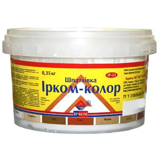 Шпаклівка для дерева Ірком ІР-23, 0,35 кг, горіх купити недорого в Україні, фото 2