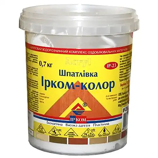 Шпаклівка для дерева Ірком ІР-23, 0,7 кг, горіх купити недорого в Україні, фото 1