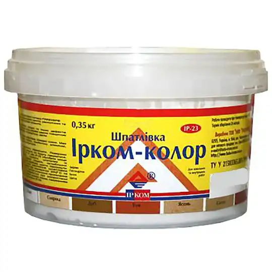 Шпаклевка для дерева Ирком ІР-23, 0,35 кг, ясень купить недорого в Украине, фото 2