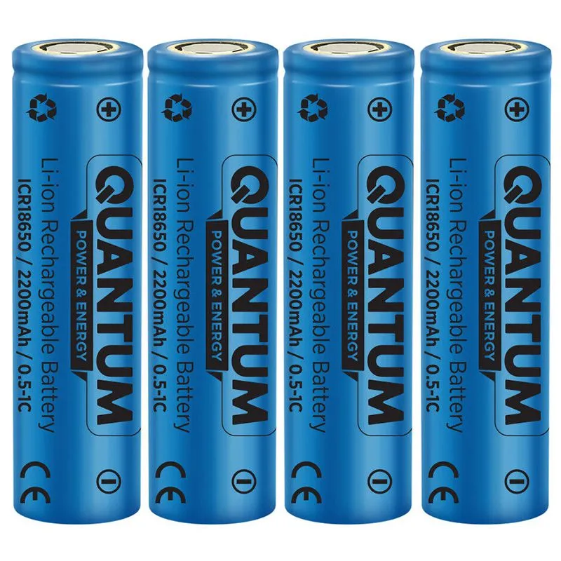 Аккумулятор Quantum, Li-ion, ICR18650, 2200 mAh, ICR18650FH/2200-PB4 купить недорого в Украине, фото 1