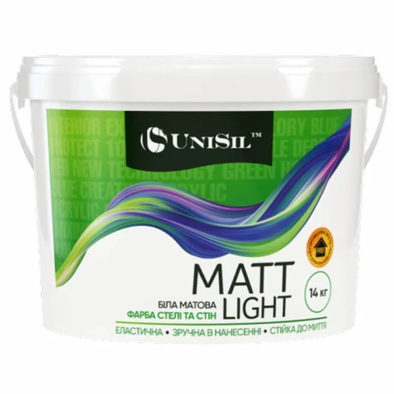 Фарба UniSil Matt Light, 14 кг купити недорого в Україні, фото 1