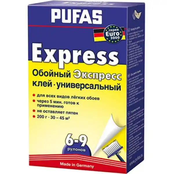 Клей для шпалер Pufas Експрес, 200 г, 2/4867/1 купити недорого в Україні, фото 1
