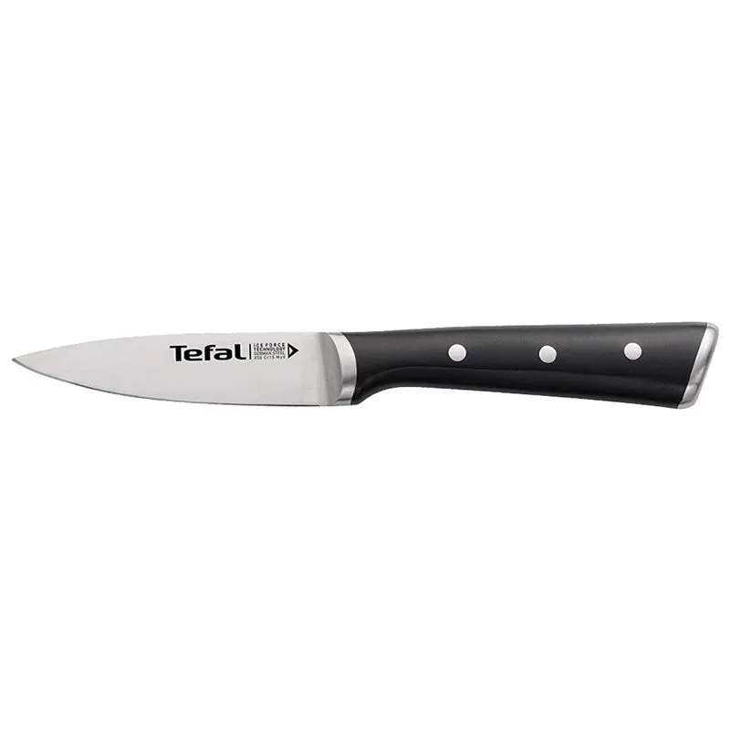 Ніж для чищення овочів Tefal Ice Force, 9 см, чорний, K2320514 купити недорого в Україні, фото 1