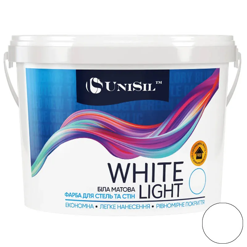Фарба UniSil White Light, білий, 3,5 кг купити недорого в Україні, фото 1