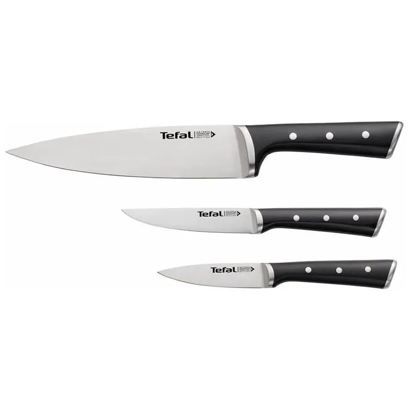 Набор ножей Tefal Ice Force, 9 см, 11 см, 20 см, 3 шт, черный, K2323S74 купить недорого в Украине, фото 1