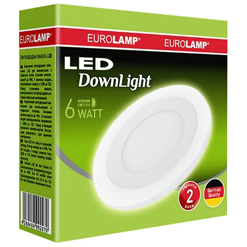 Светильник Eurolamp, 6 Вт, 4000 К, d 7,5 см, LED-DLR-6/4(white) купить недорого в Украине, фото 1