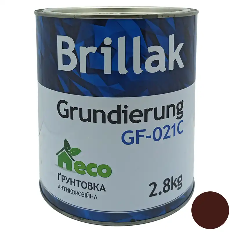 Грунт Brillak ГФ-021С, 2,8 кг, красно-коричневый купить недорого в Украине, фото 1