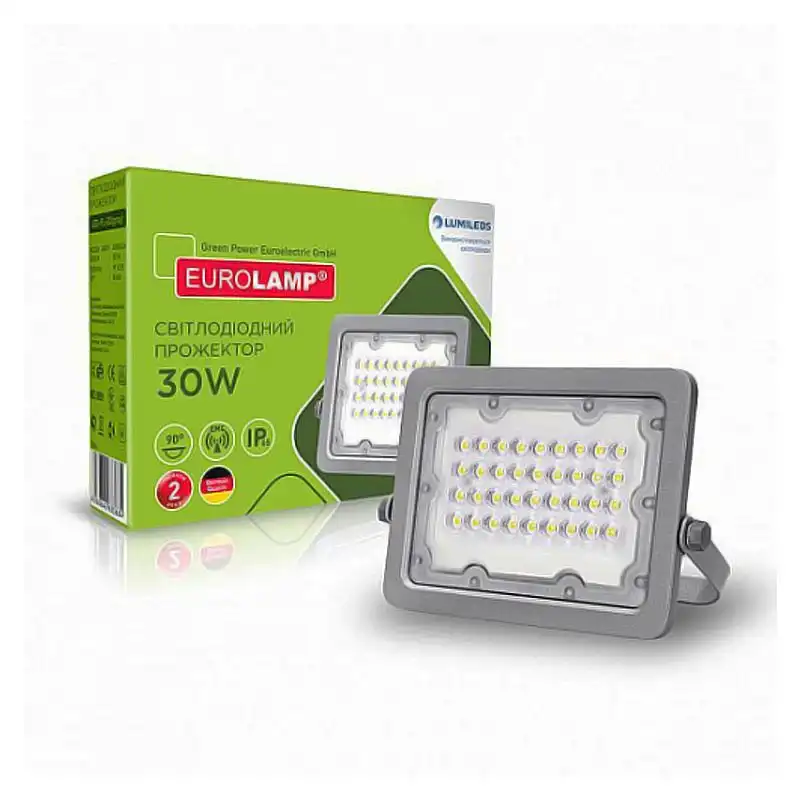 Прожектор Eurolamp, 30W, 5000K, сірий, LED-FL-30gray купити недорого в Україні, фото 2