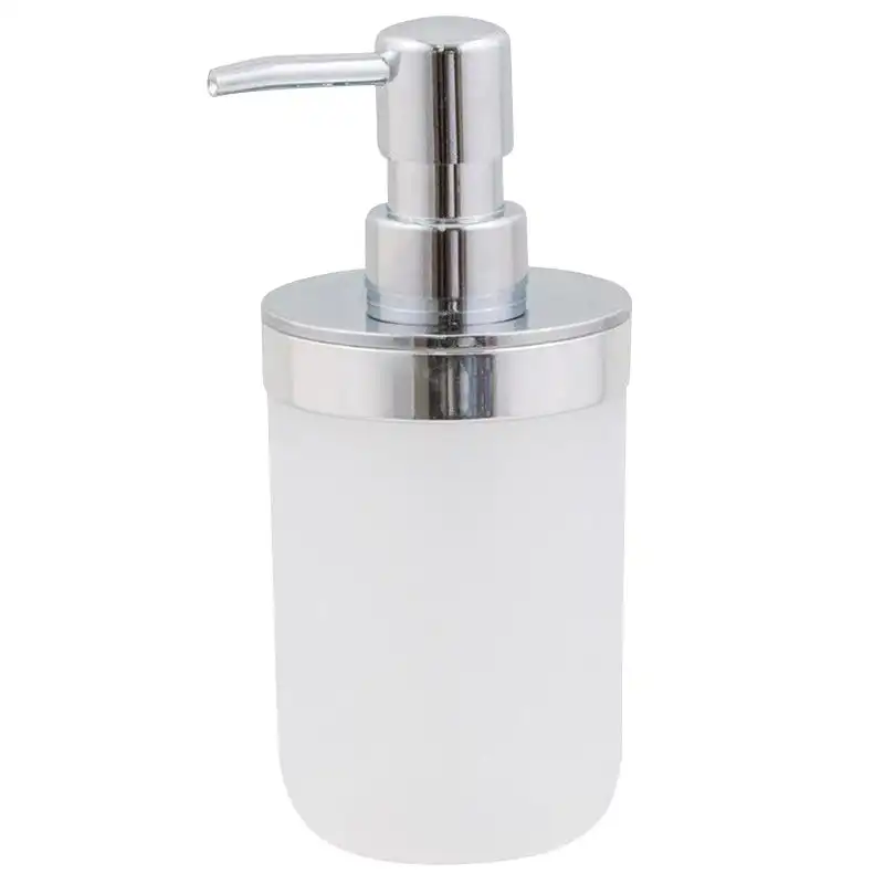 Дозатор для жидкого мыла Arino кнопочный, пластик, белый, 0,25 л, LB 9015 купить недорого в Украине, фото 1