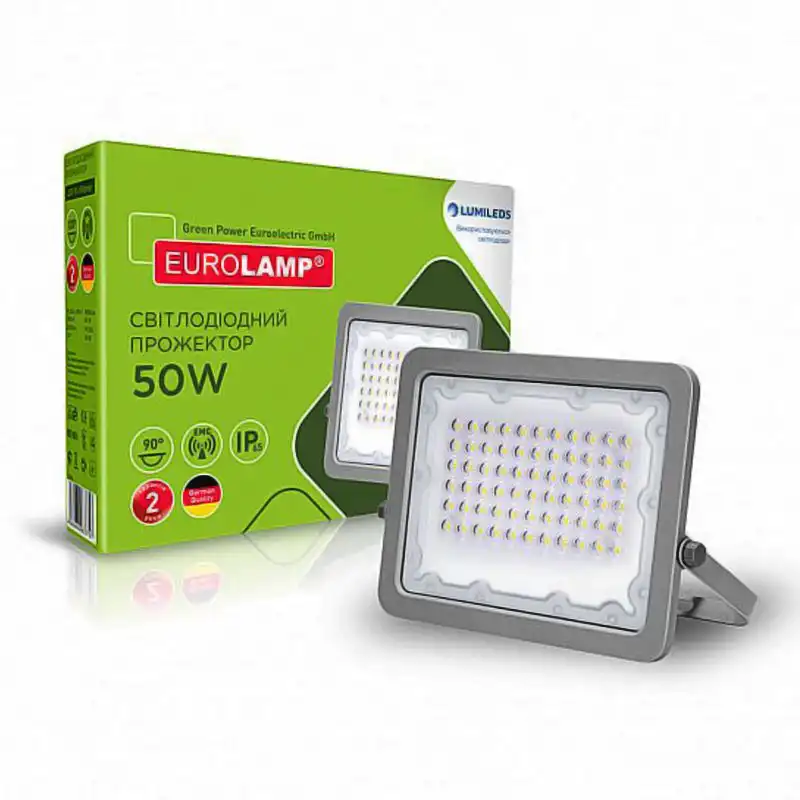 Прожектор Eurolamp, 50W, 5000K, сірий, LED-FL-50gray купити недорого в Україні, фото 2