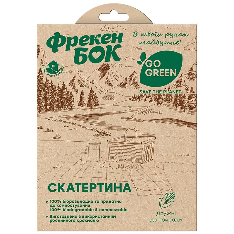 Скатертина Фрекен БОК Go Green, 120x150 см, в асортименті купити недорого в Україні, фото 1