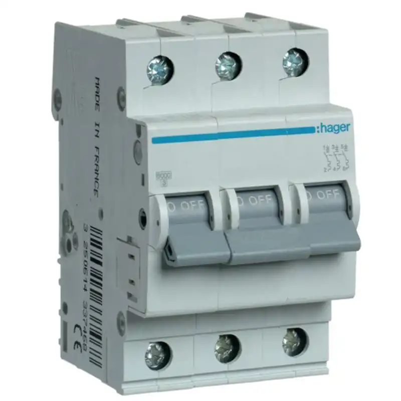 Автоматичний вимикач Hager, 3С, 40А, 6 kA, 3 м, MC340A купити недорого в Україні, фото 1