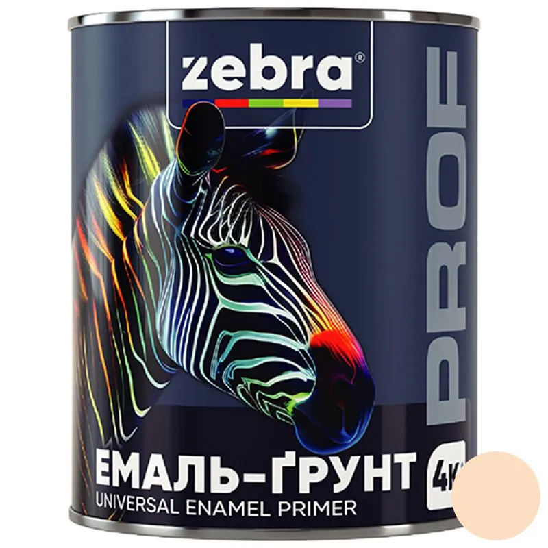 Грунт-эмаль Zebra Prof 013P, 2,5 кг, слоновая кость купить недорого в Украине, фото 1