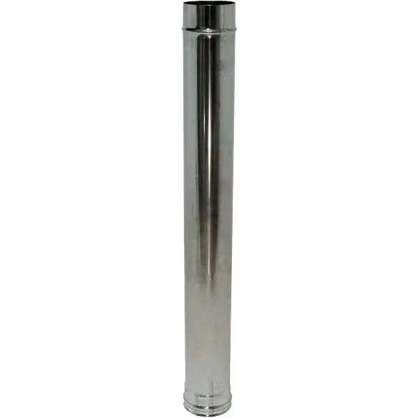 Труба дымоходная Вент Устрий, 1 м, d120/180 мм, нержавеющая сталь в оцинковке, 0,8 мм купить недорого в Украине, фото 1